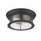 Z-Lite Sonna 2 Light Flush Mount, Matte Black And Clear Seedy 727F13-MB - alternate 3